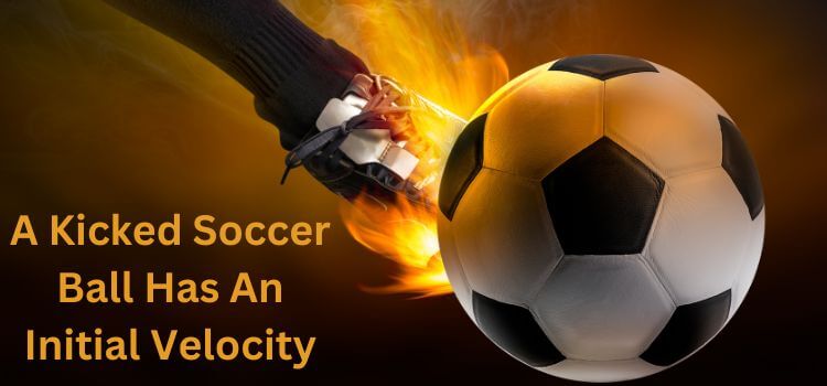 A Kicked Soccer Ball Has An Initial Velocity