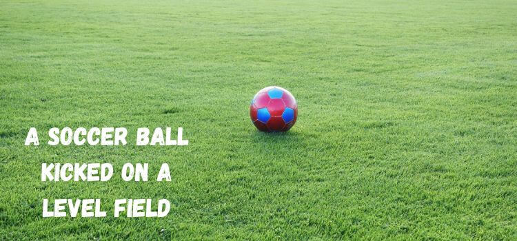 A Soccer Ball Kicked on a Level Field