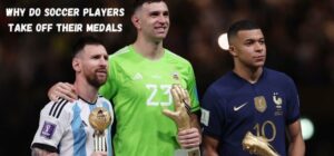 why do soccer players take off their medals